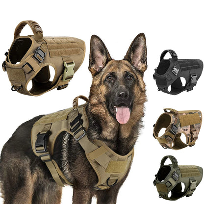 Military Large Dog Harness Training Pet Vest for French Bulldog German