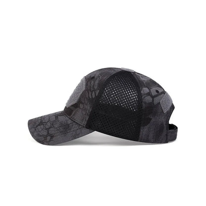 Unisex Skull Embroidered Baseball Caps Men Outdoor Breathable Mesh Tactics